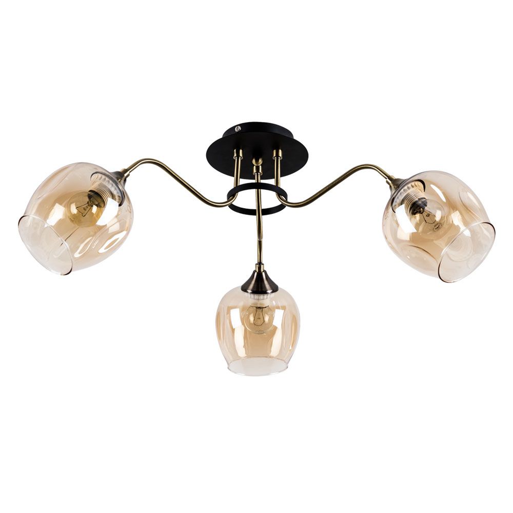 Потолочная люстра Arte Lamp Monica A3831PL-3AB, диаметр 63 см, античная бронза-черный