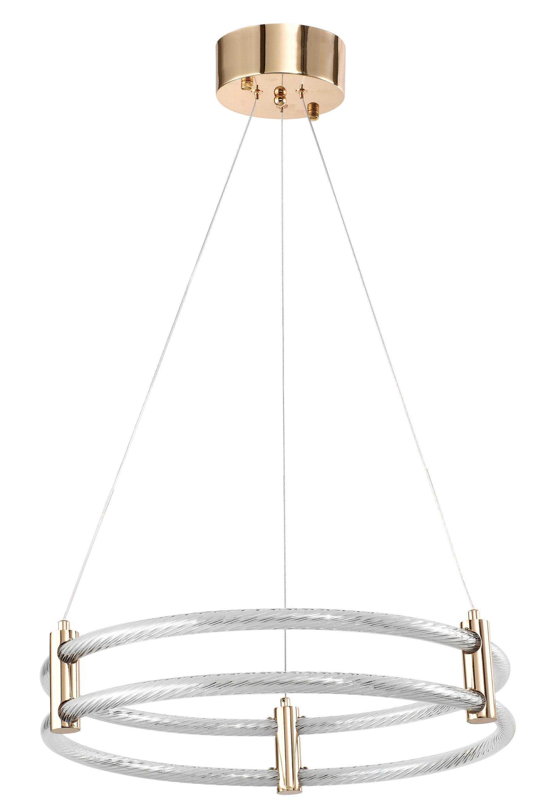 Светильник подвесной 50 см, LED 96W 4000K золото Zortes Ringer ZRS.57792.96
