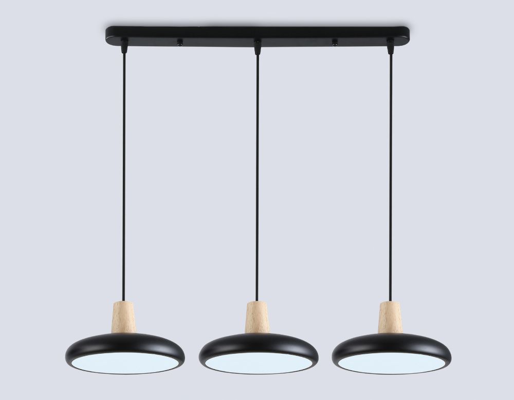 Светильник светодиодный подвесной 55*20*80- см, **W, 3000-6000K, Ambrella Light Comfort FL4841, черный, дерево