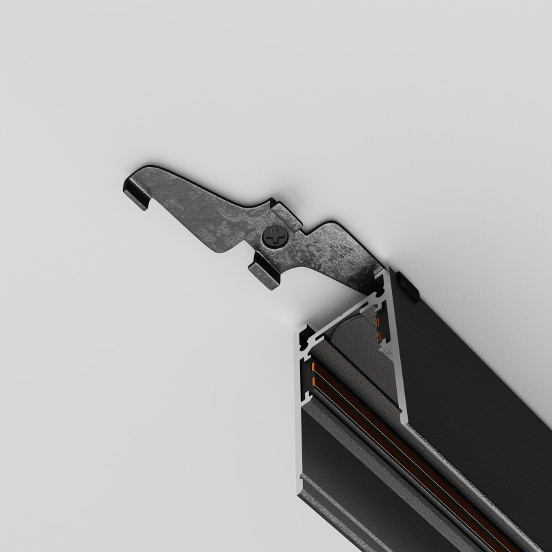 Фиксатор для накладного монтажа Maytoni Technical Magnetic track system Exility TRA034HS-21B черный IP 20