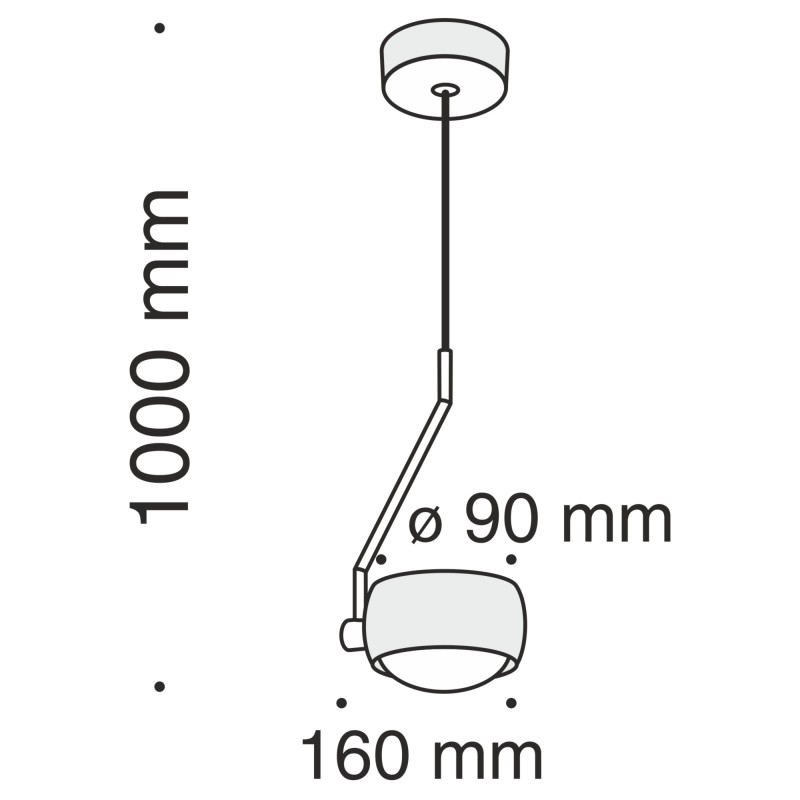 Подвесной светодиодный светильник Maytoni Lens MOD072PL-L8W3K, 8W LED, 3000K, белый