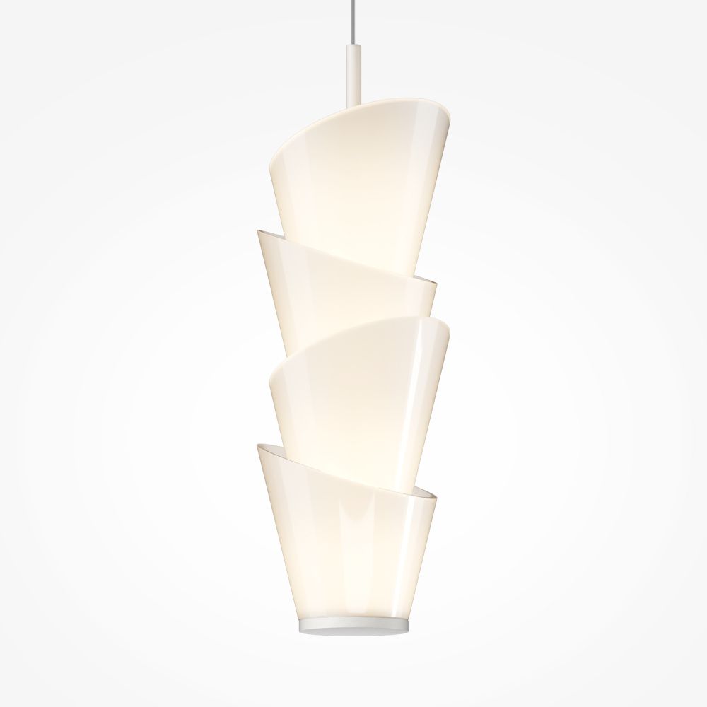 Подвесной светильник 13,5*15*72-362 см, LED*14W, 3000K, Maytoni Seoul MOD374PL-L28W3K, Белый