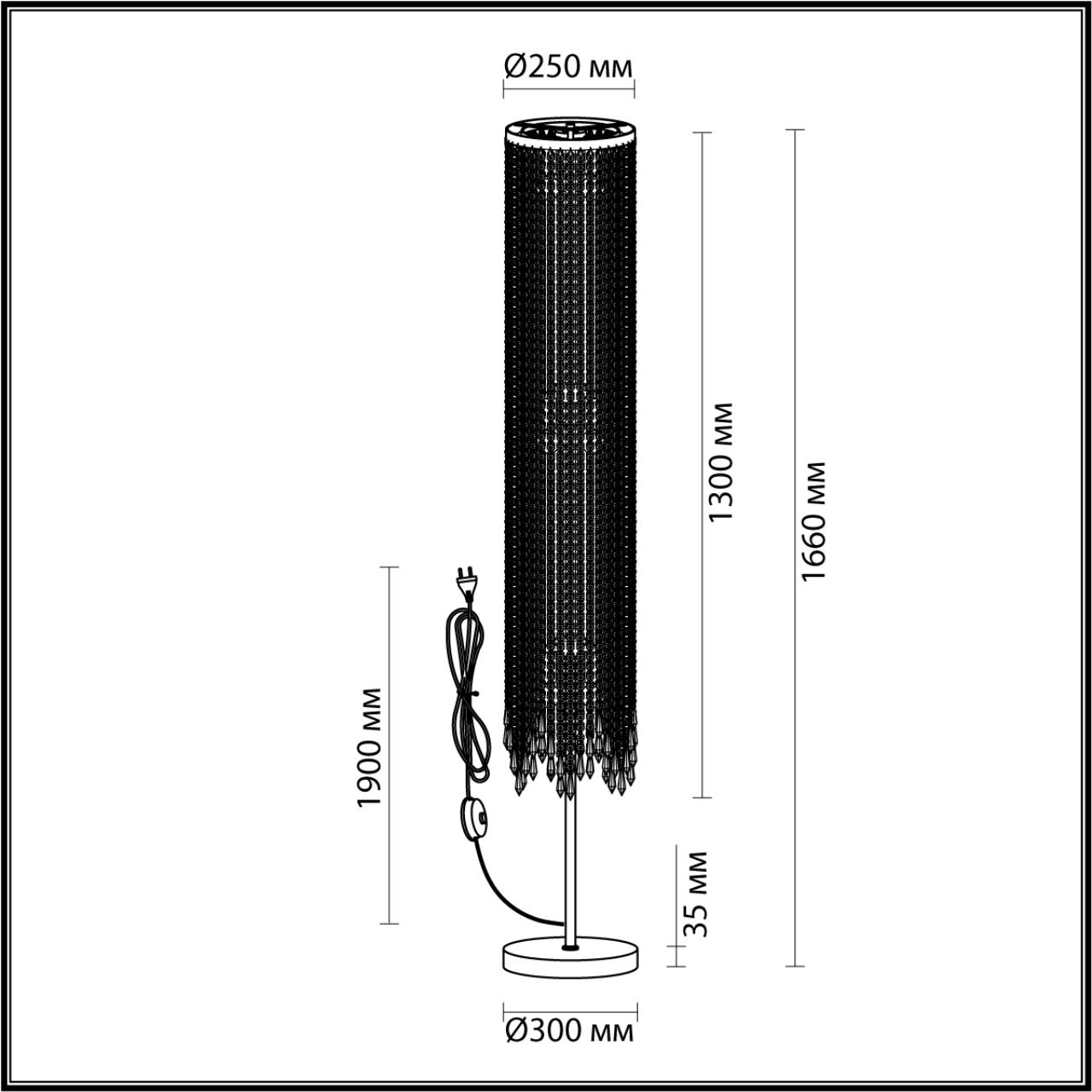 Светильник 166 см, Odeon Light CHOKKA 5028/3F, золото