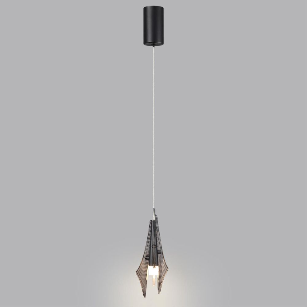 Подвес одиночный *12,5*26,6-238 см, 1*LED*6W, 3000K, Odeon Light Afalina 5442/6L, черный