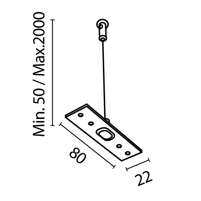 Подвес тросовый 2шт Exility белый 8*2,2*200 см, LED*W TRA034SW-2W Maytoni, Белый