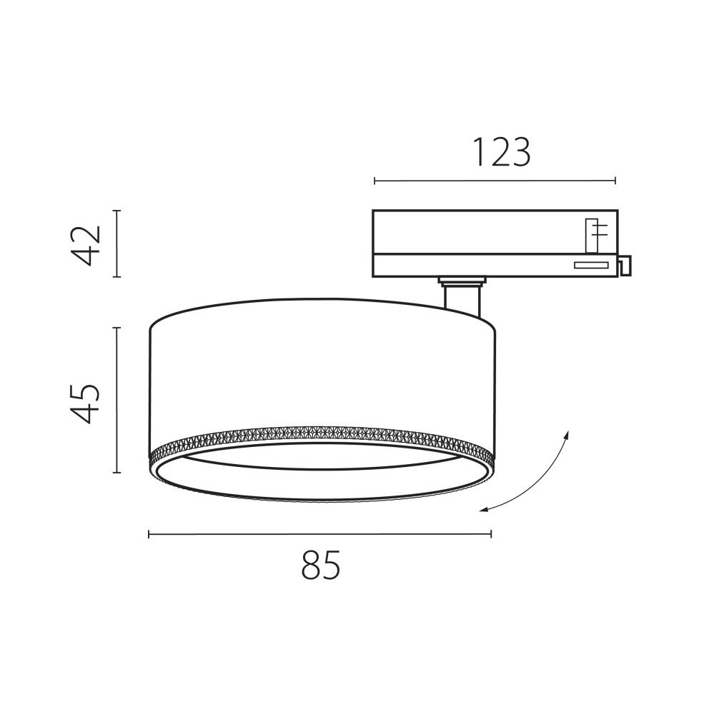 Светильник QUATTRO с адаптером 12,3*8,5*4,5 см, *15W, 3000K, Lightstar Alta Pro A5537QT, Черный