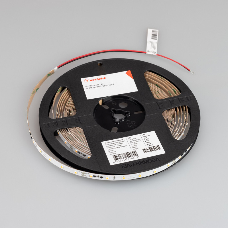 Лента IC-A60-8mm 24V Cool 8K (4.8 W/m, IP20, 2835, 10m) (Arlight, стабилизированная) 040604. Цена указана за 10 метров. Продается кратно 10 метрам.