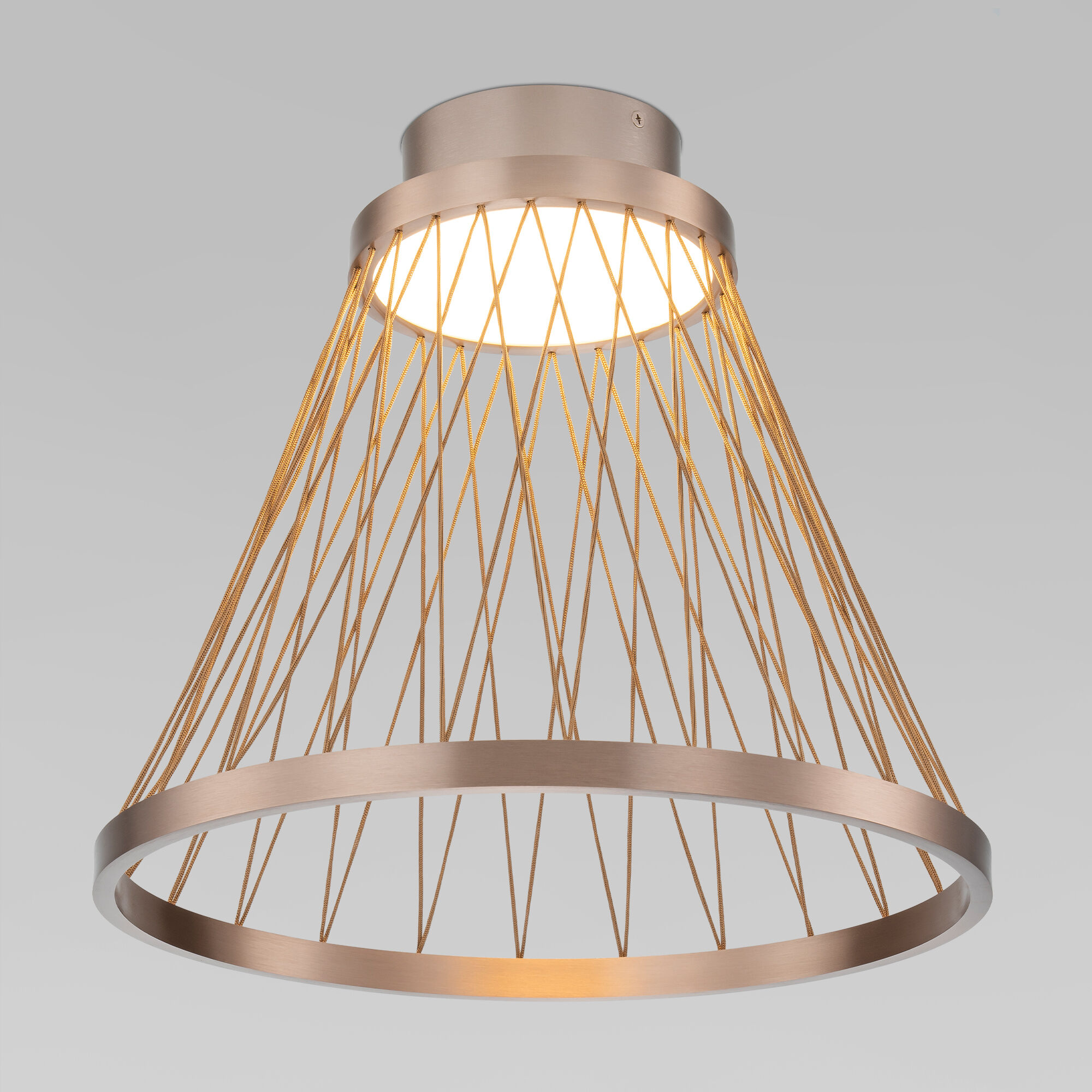 Светильник 40*40*35,5 см, LED*18W, 3000K, Eurosvet Cesta 40018/1 LED, коричневый, a069290
