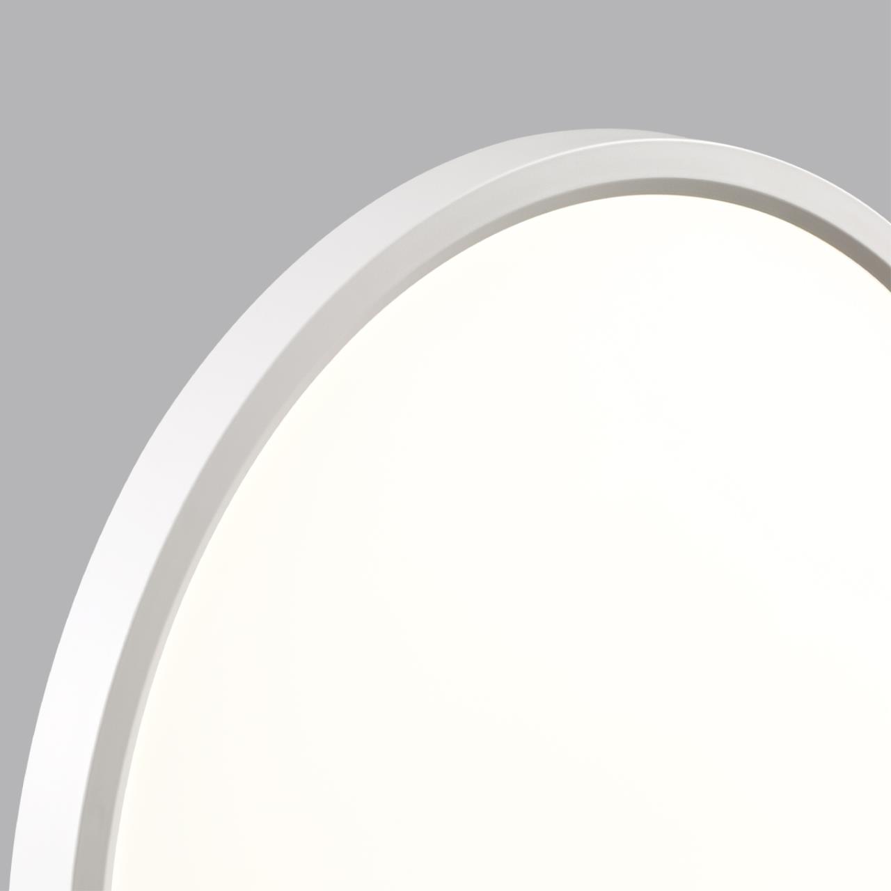 Cветильник 23*2,5 см, LED 18W, 3000/4000 К, IP40, белый, пластик Sonex Alfa White, 7659/18L