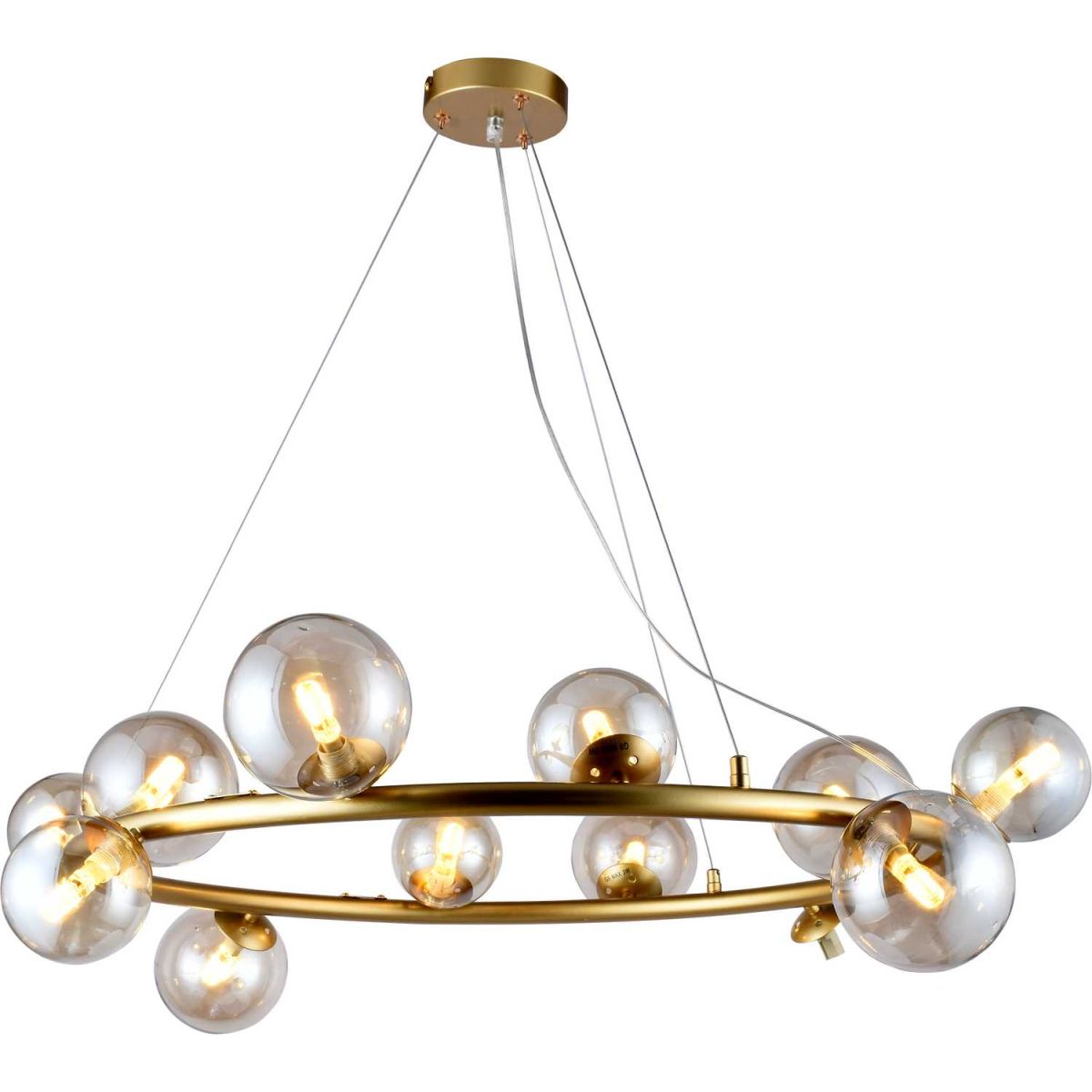Люстра подвесная 90*90*100 см, 12*G9 LED 3W золото Stilfort Berry 2038/03/12P