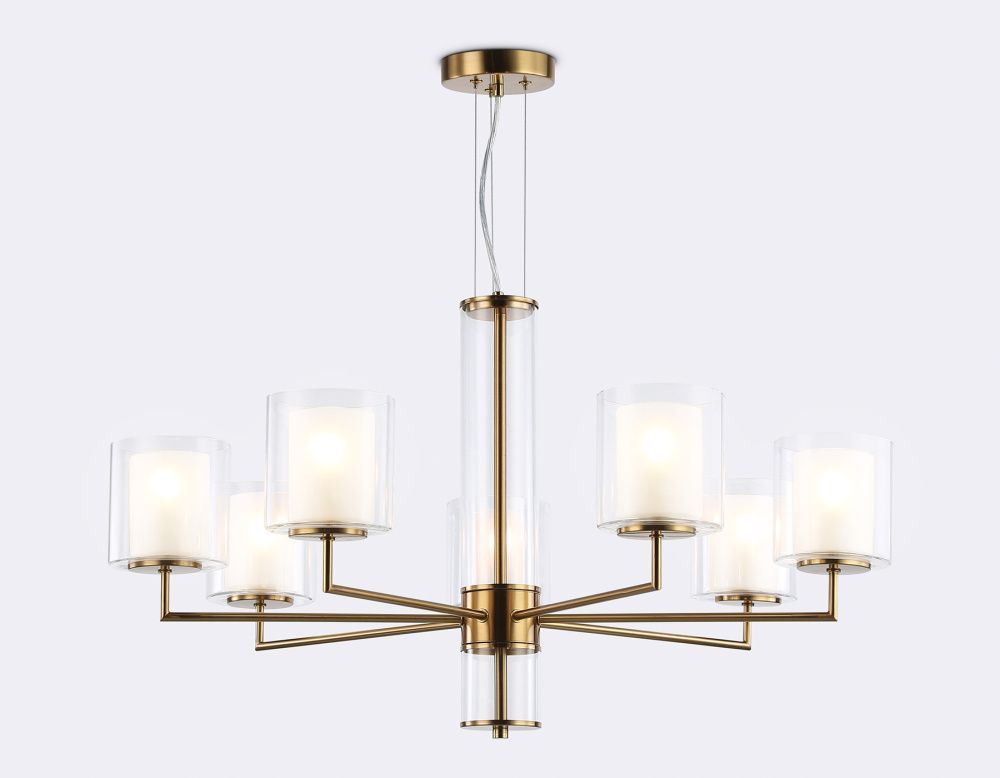 Подвесная люстра **44-126 см, 7*E14*40W, K, Ambrella Light High Light LH56013, латунь