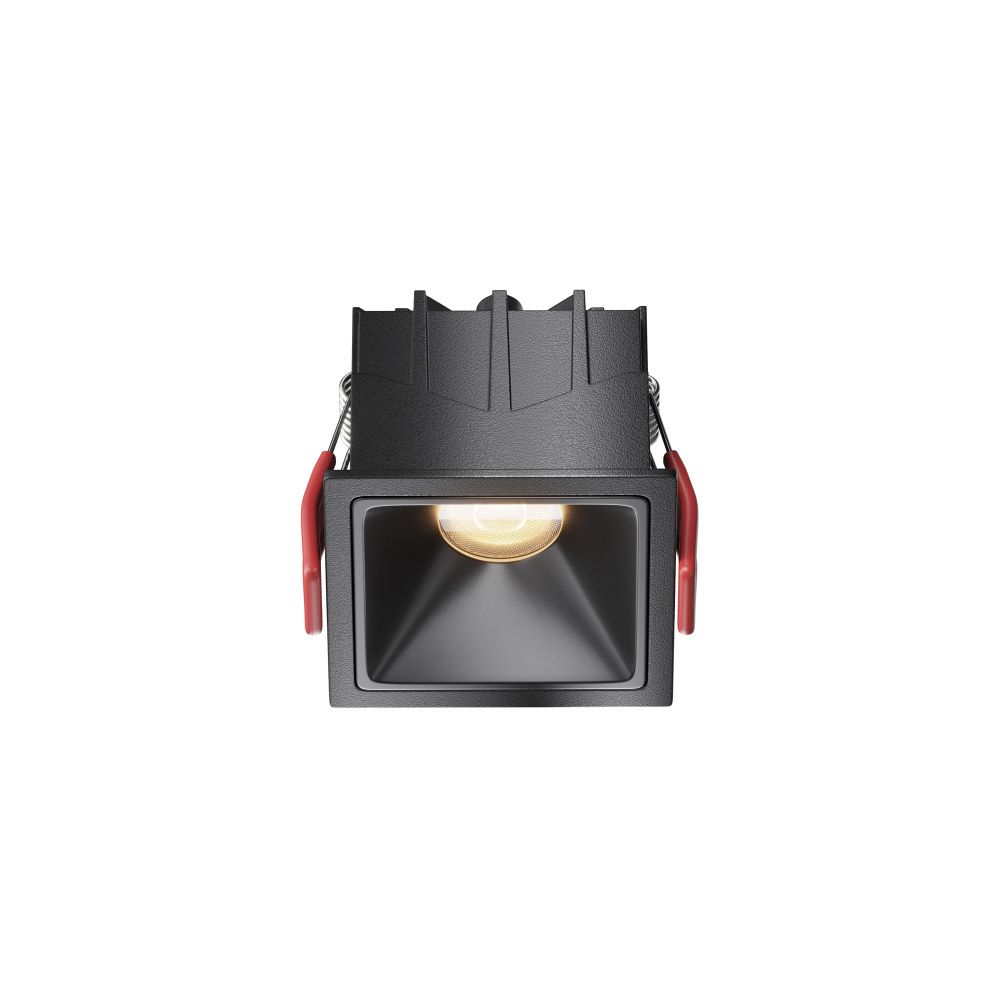 Встраиваемый светильник 6,5*6,5-5,2 см, LED*10W, 3000K, Maytoni Alfa LED 50° DL043-01-10W3K-SQ-B-1, Черный