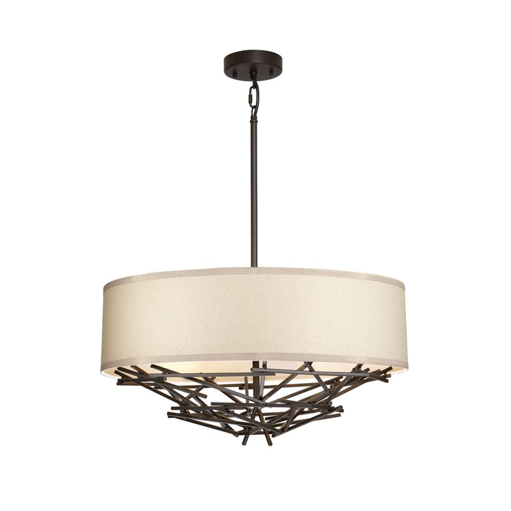 Подвесной светильник 55*55*34-132 см, E27*60W, Natural Concepts Elstead Lighting Taiko FE-APOLLO1-PN, бронза