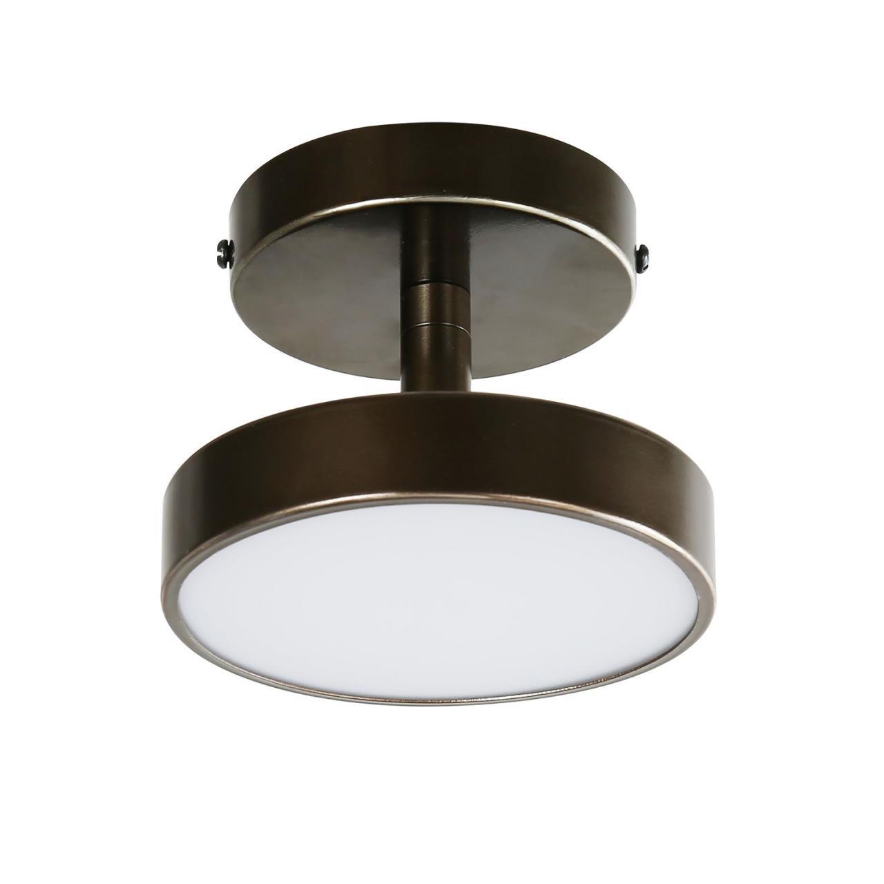 Светильник 12*12 см, LED 10W, 4000K F-Promo Atma 3060-1P, D120*H100, Светильник, каркас коричневого цвета, рассеиватель из белого акрила, угол поворота до 45°