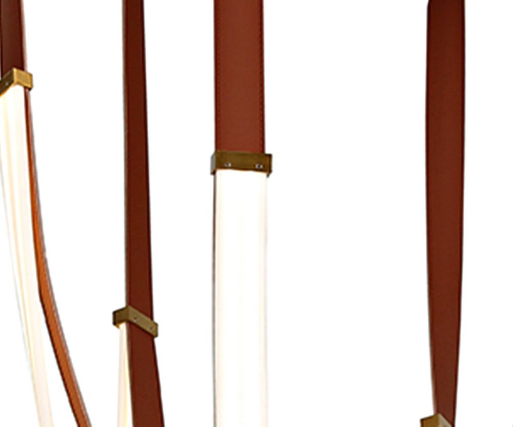 Подвес 120*180 см, LED 276W, 4000K Лирд коричневый Kink Light 07689A-120+150+180,04