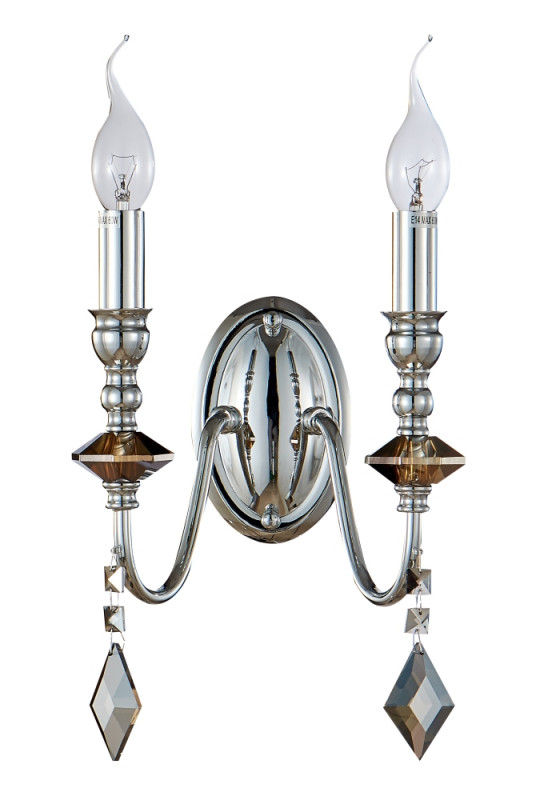 Бра 20*15 см, Crystal Lux MERCEDES AP2 CHROME/SMOKE Хром