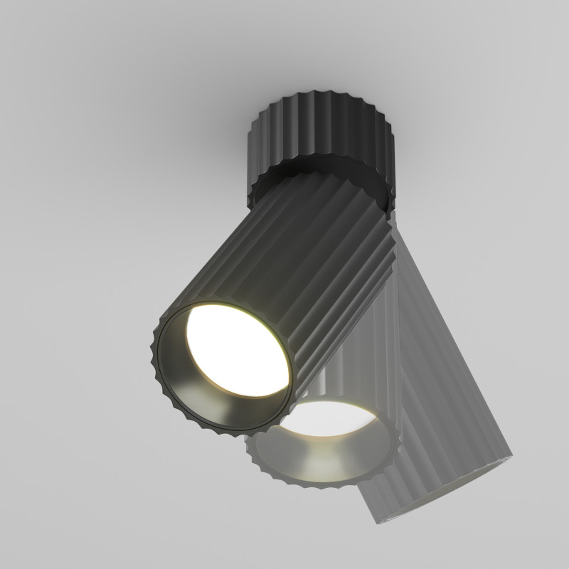 Накладной спот 14 см, Maytoni Calipso C108CL-01-GU10-B, черный