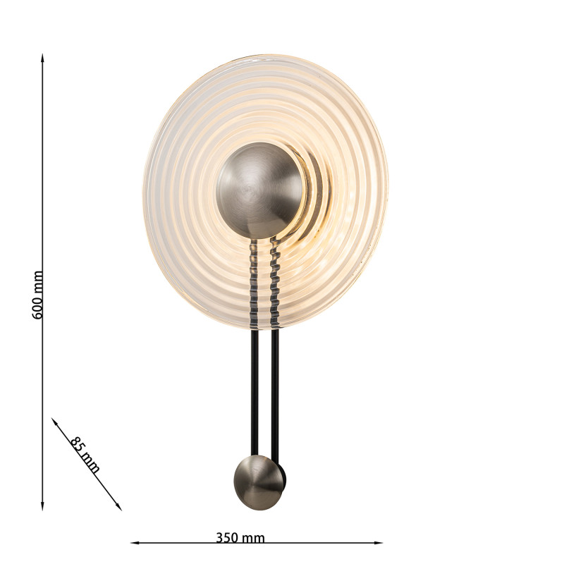 Бра 8,5*35*60 см, LED, 12W, 4000К, Favourite Ratten 4307-1W черный
