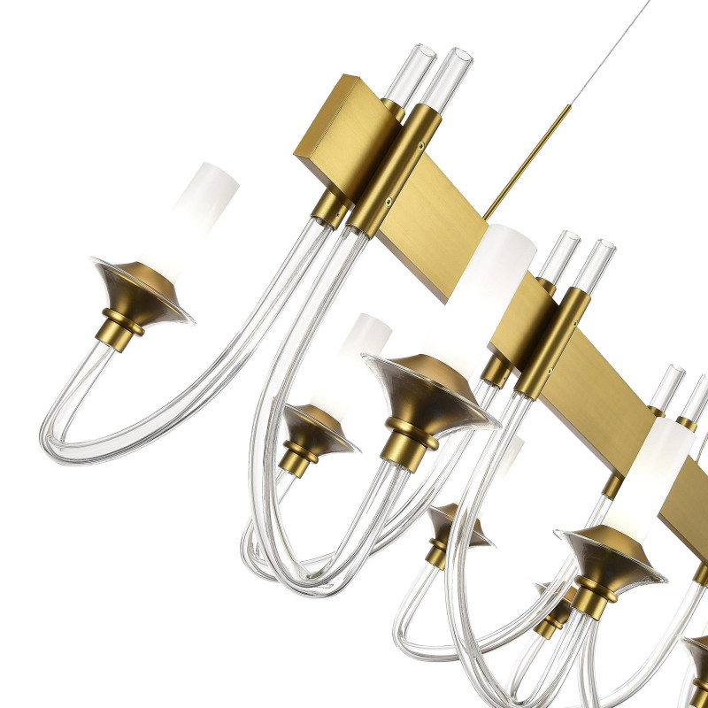 Люстра подвесная 120*46*50/150 см, 8*E14 ST LUCE Vetrano SL1241.213.08 золотистый
