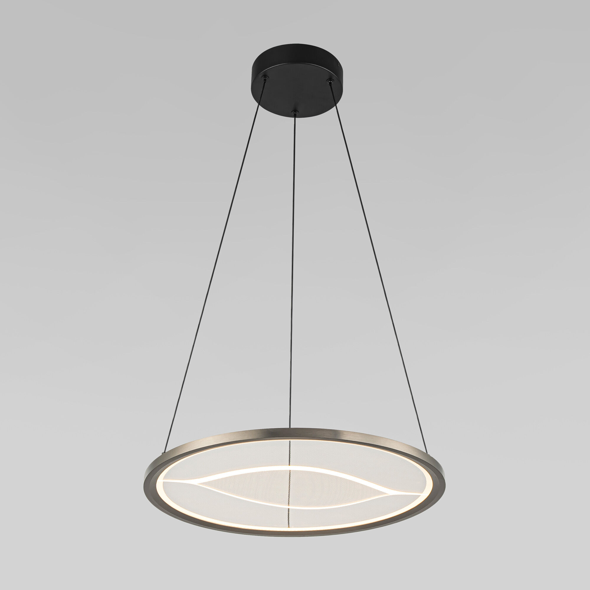 Подвесной светильник 47*47*40 см, LED*23W, 4000K, Eurosvet Occhio 40026/1 LED, серый;черный, a069308