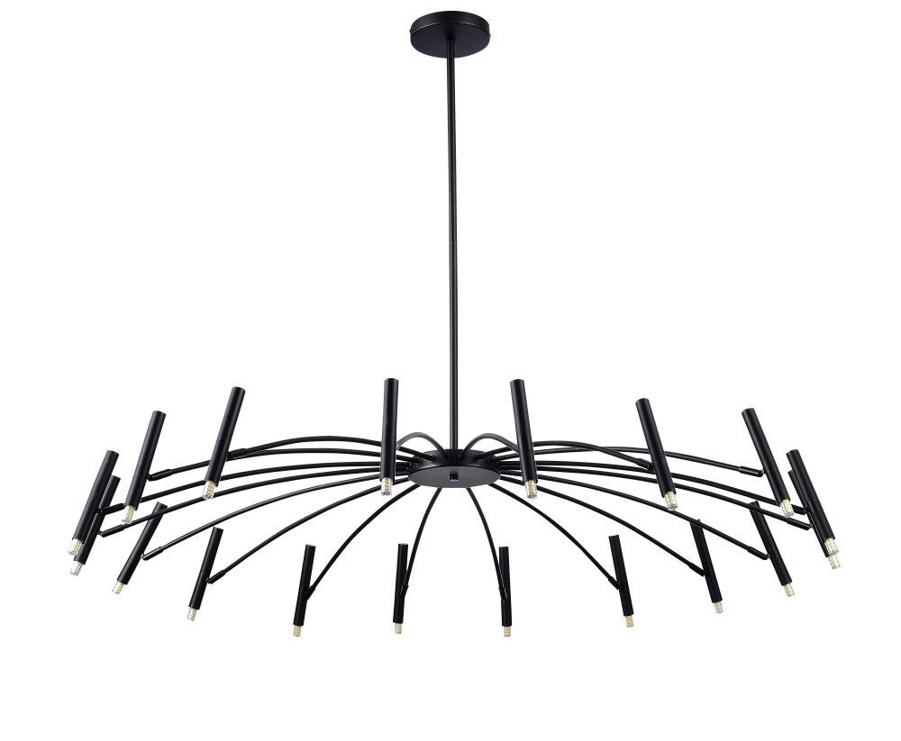 Люстра Ø1280 x H1000, мм, 18*10W (180W), BLACK (Черный) NewRgy D2122-DW-18 BLACK