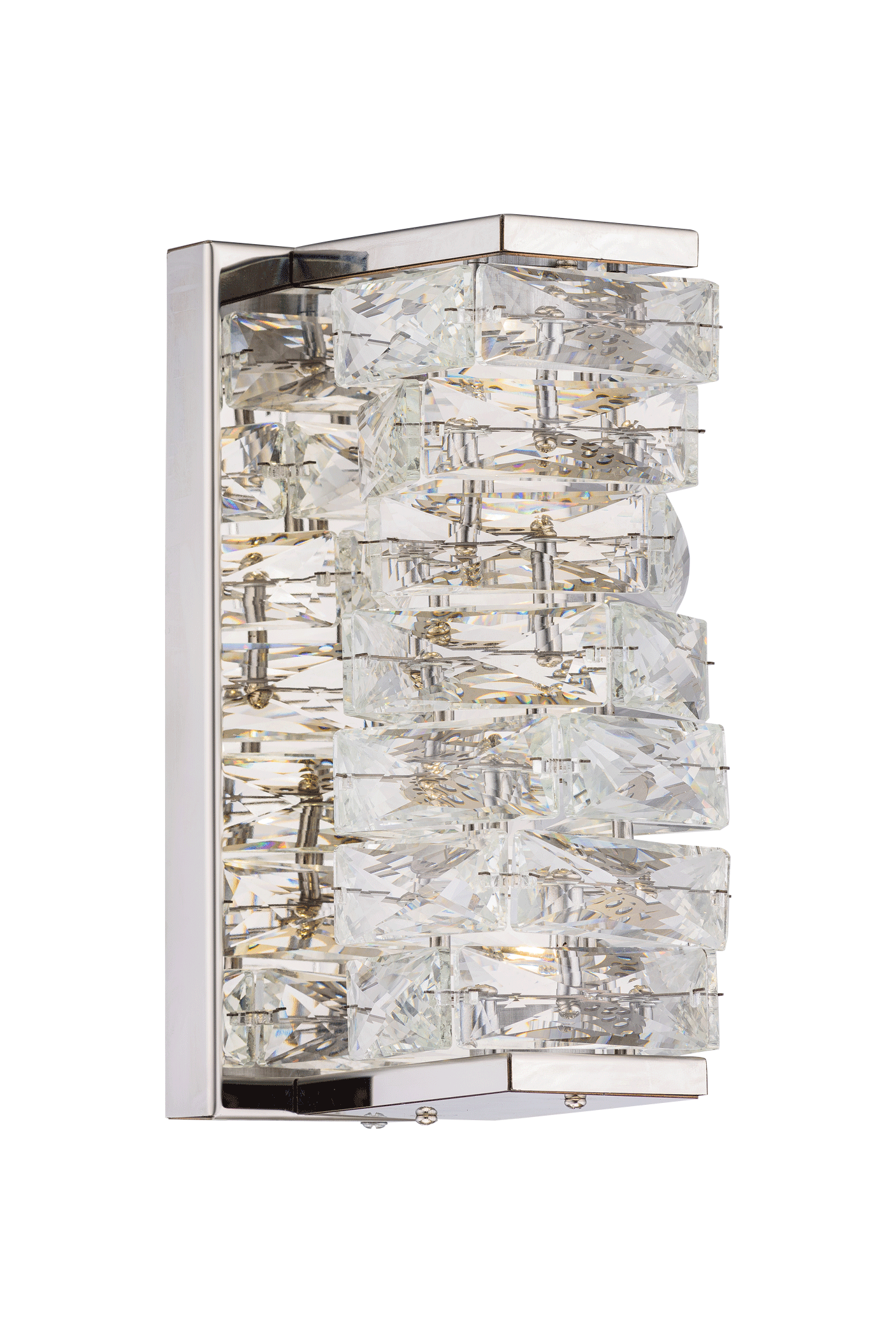 Бра 120*260, LED, 20W 3000-6000K NewRgy Cristallo W2406R/20W CHROME+CLEAR, Хром+Прозрачный