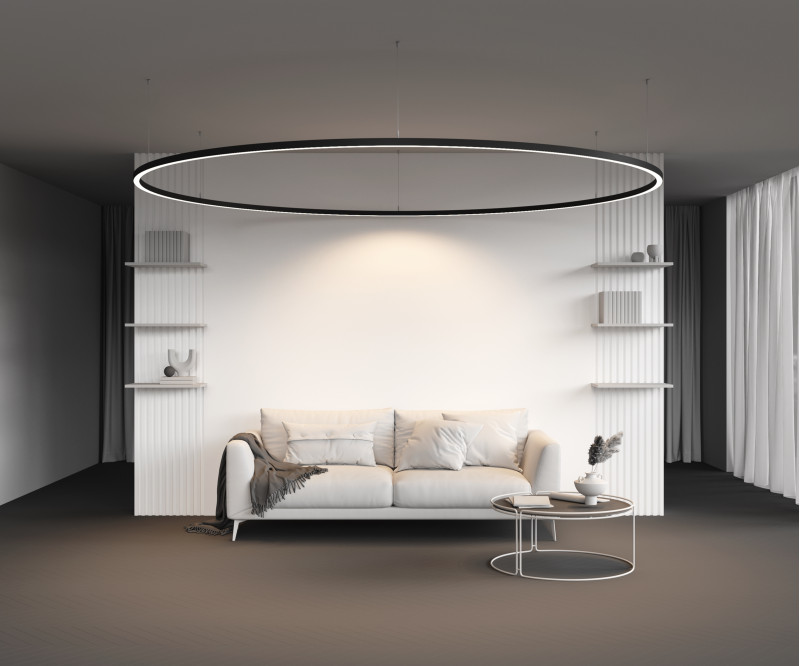 Радиусный профиль Maytoni Led strip ALM-3535R-B-D-45°-3M, черный