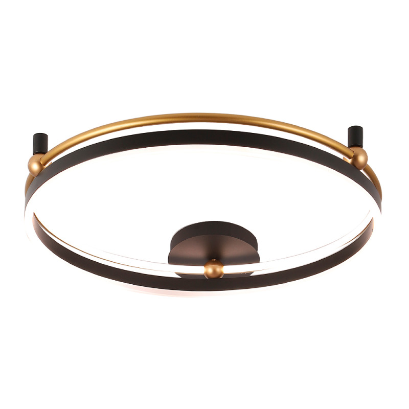 Светильник потолочный 68*10 см, LED*72W 3000-6300K Черный/Золото Crystal Lux FERNANDO PL72W LED BLACK/GOLD