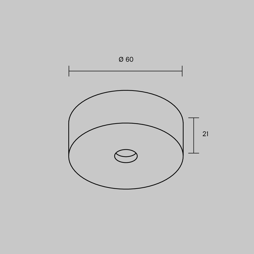 Накладная потолочная чаша для вертикального шинопровода  *6*-2,1 см, Maytoni Technical Accessories for tracks Arity TRA234SCB-B, Черный