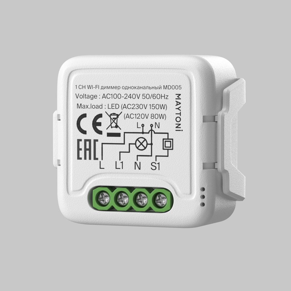 WIFI модуль  MD005 3,92*1,8*-3,92 см, **150W, K, Maytoni technical Диммеры MD005, Белый