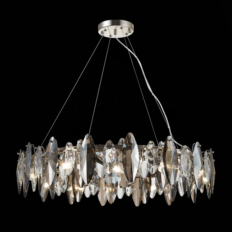 Люстра подвесная 80 см, 480W, ST LUCE ANCONA SL1227.103.12 Никель