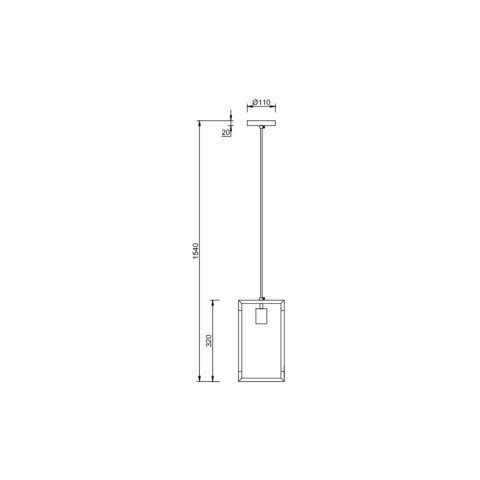 Подвесной светильник 11*18*154 см, 1*E27 хром Vele Luce Palermo VL5023P12