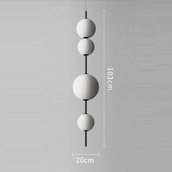 Светильник ElegantLight DZN-47909 Черный D200/H800-2000/4/LED/20W/4500K (150+120+200+120mm) BAALL