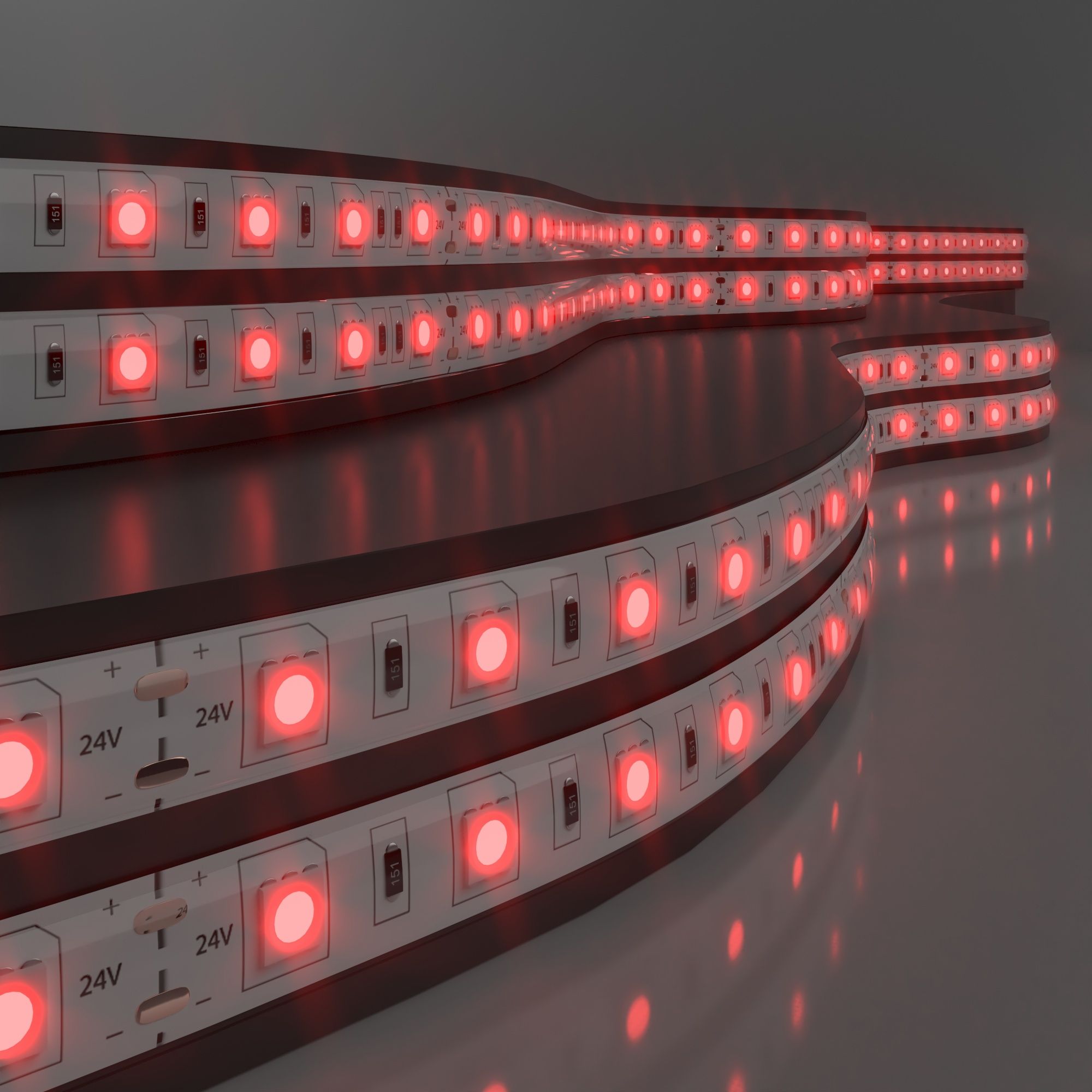 Светодиодная лента Лента светодиодная 24V 14,4W 60Led 5050 IP65 красный, 5м Elektrostandard