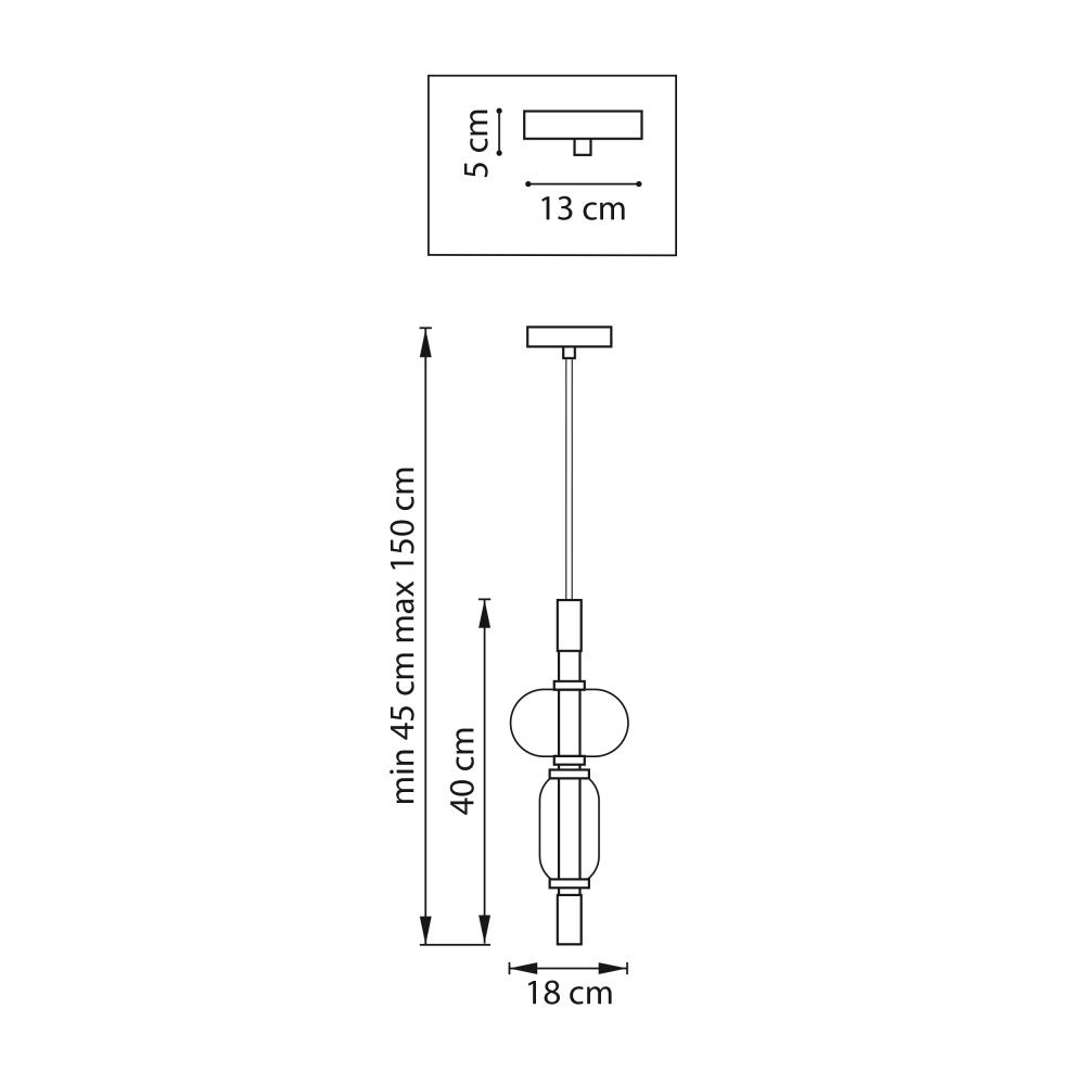 Люстра подвесная *18*40-150 см, LED*W, 3000K, Lightstar Emisfero 737527, Черный