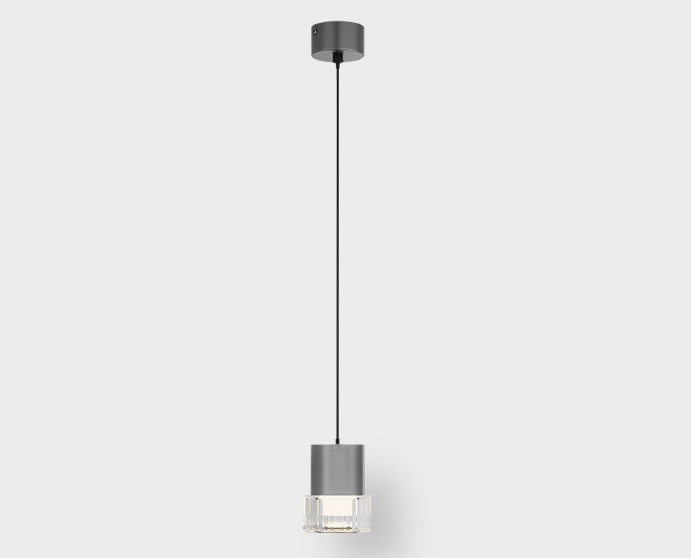Подвесной светильник 8 см, 5W, 3000K, Italline IT014-0203 dark silver, темно-серебристый