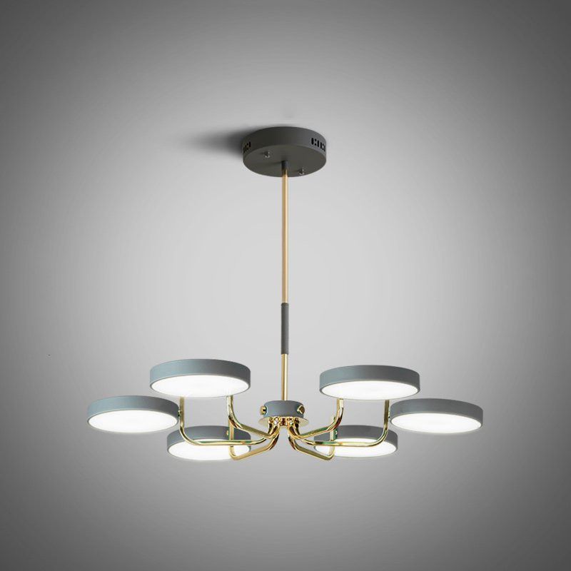 Люстра на штанге TAVIS D78 Gray 14*42*42 см, 6*LED*10W, 4000K, ImperiumLoft TAVIS01, Серый