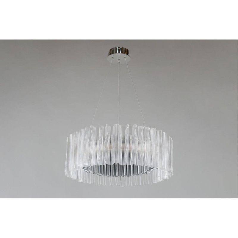 Подвесная люстра 60*60-200 см, 1*LED, 60W, 3000K, Aployt Milena APL.654.03.60, серый
