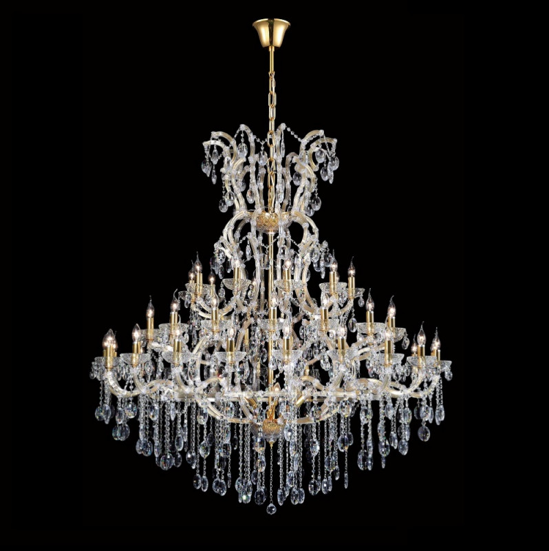 Люстра 140 см, Crystal Lux HOLLYWOOD SP53 GOLD Золотой/Прозрачный