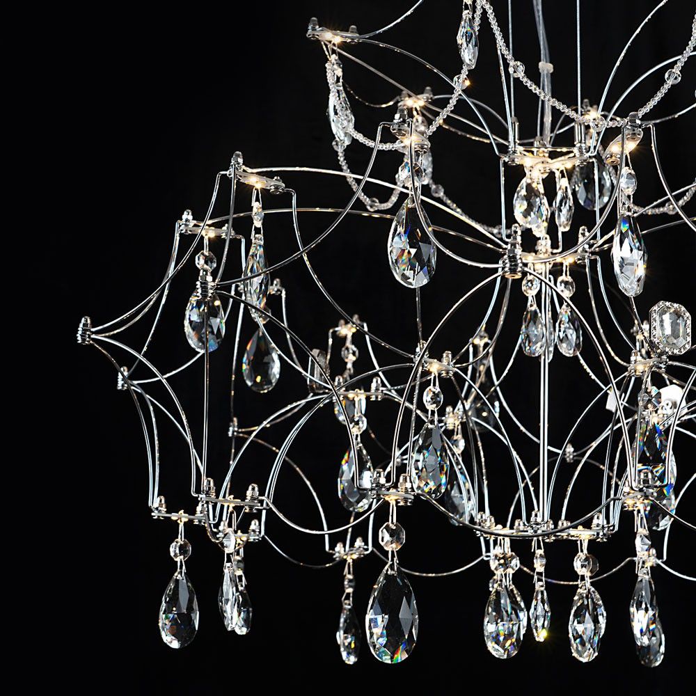 Люстра **-60 см, *LED*30W, 3000-6000K, Modelux  ML.7815.600P  CH, Хром