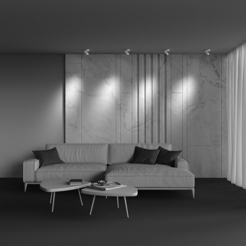 Накладной светильник 10*10*5,5 см, LED, 12W, 3000К, Maytoni Technical MAGIC C022CL-12W3K-W-1 белый