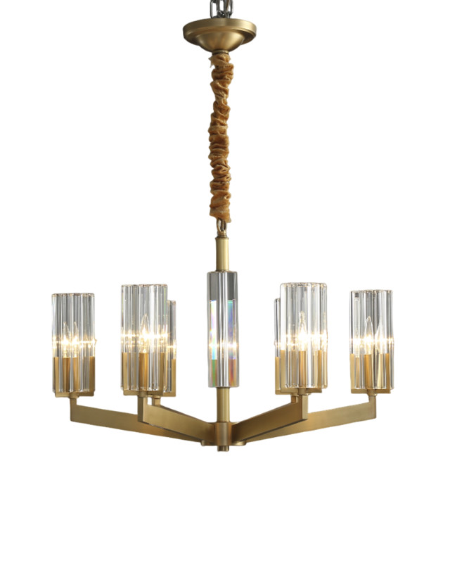 Подвесная люстра 60*97 см, 6*E14, 240W, Moderli Brass V11074-6P латунный