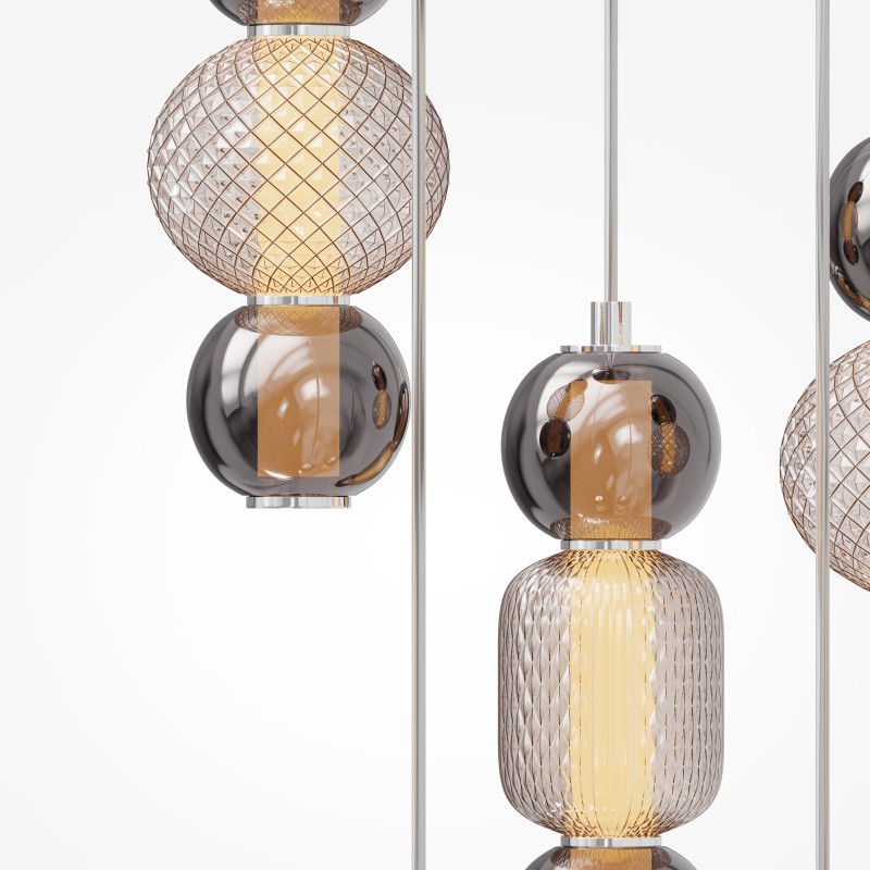Каскадная люстра 43*43*335,4 см, LED, 80W, 3000К, Maytoni DROP MOD273PL-L80CH3K хром