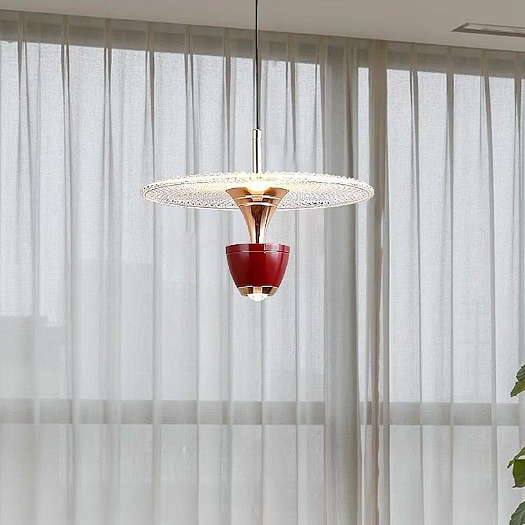 Светильник подвесной *33-200 см, 1*LED*7W, 3000K, Lightera Saimaa LE126L-30R, Красный