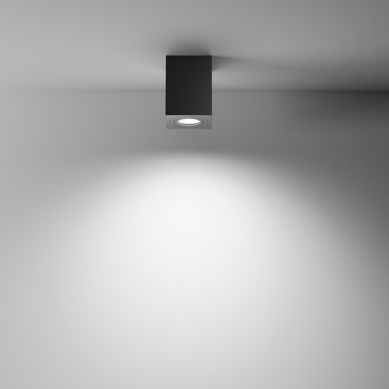 Светильник 9*9 см, GU10 50W, Maytoni Alfa C017CL-01B, черный