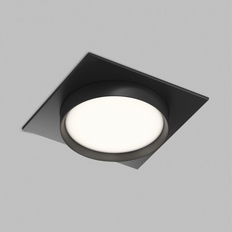 Встраиваемый светильник 10,5*10,5*4 см, 1*GX53*15W, Denkirs Ratio DK-DH2001-BK, черный
