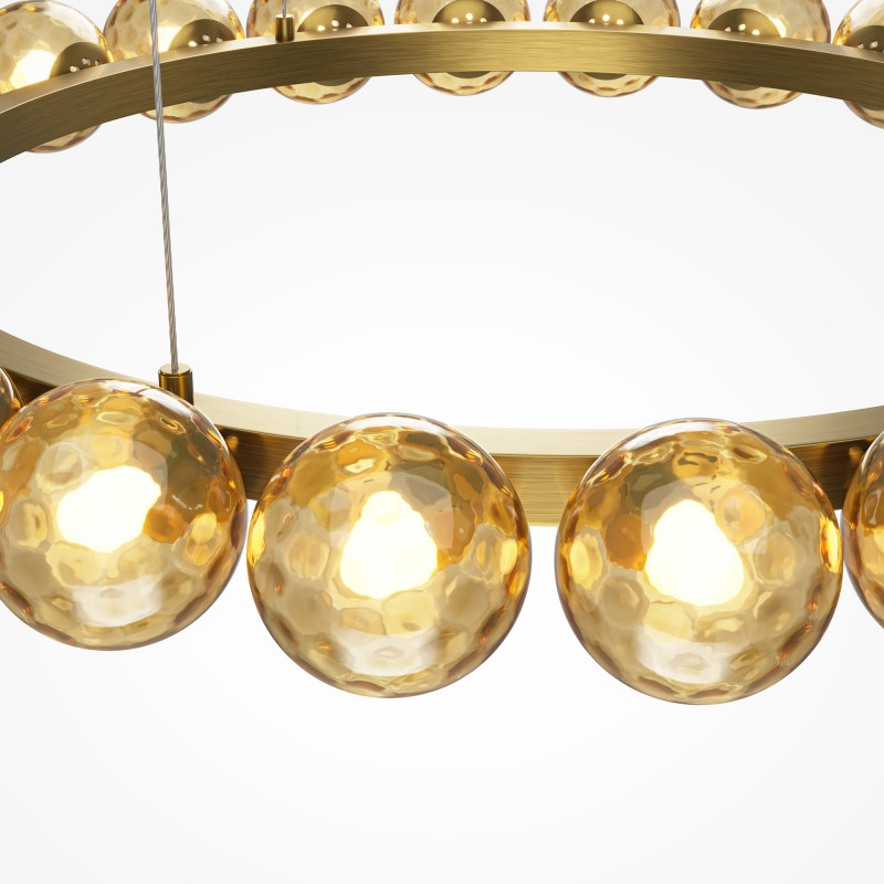 Подвесной светильник 76*76*310 см, LED, 42W, 3000К, Maytoni Ambre MOD331PL-L42BS3K латунный