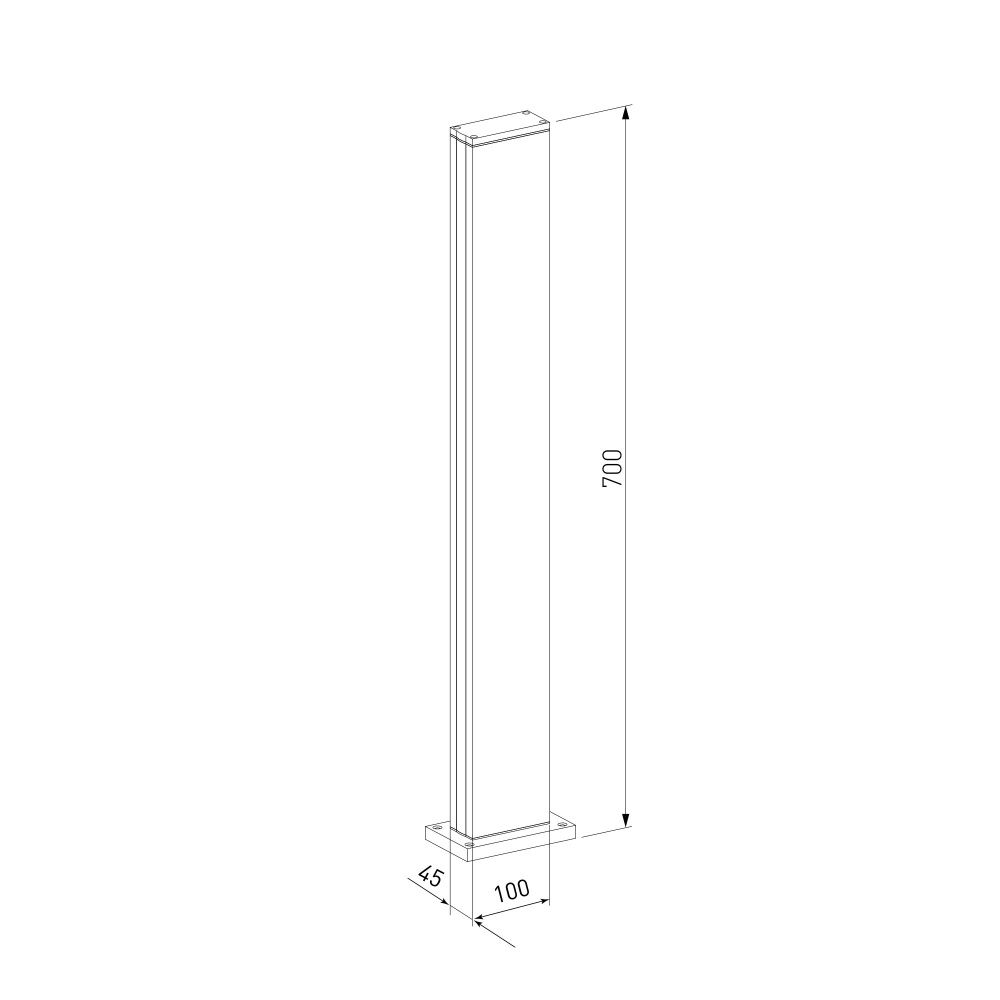 Ландшафтный светильник уличный Flat 3000K чёрный 1538 TECHNO LED черный Elektrostandard  4690389219221, a072089