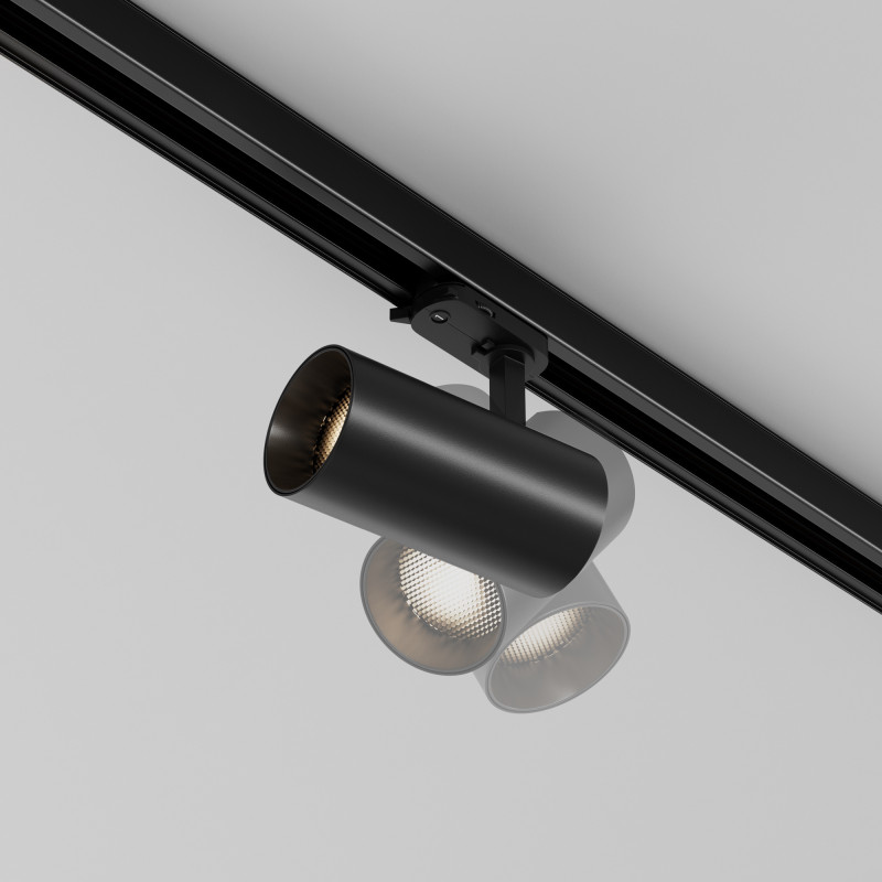 Трековый трехфазный светильник 7 см, 20W, 2700-5000K, Maytoni Focus Led TR197-3-20WCCT-M-B, черный