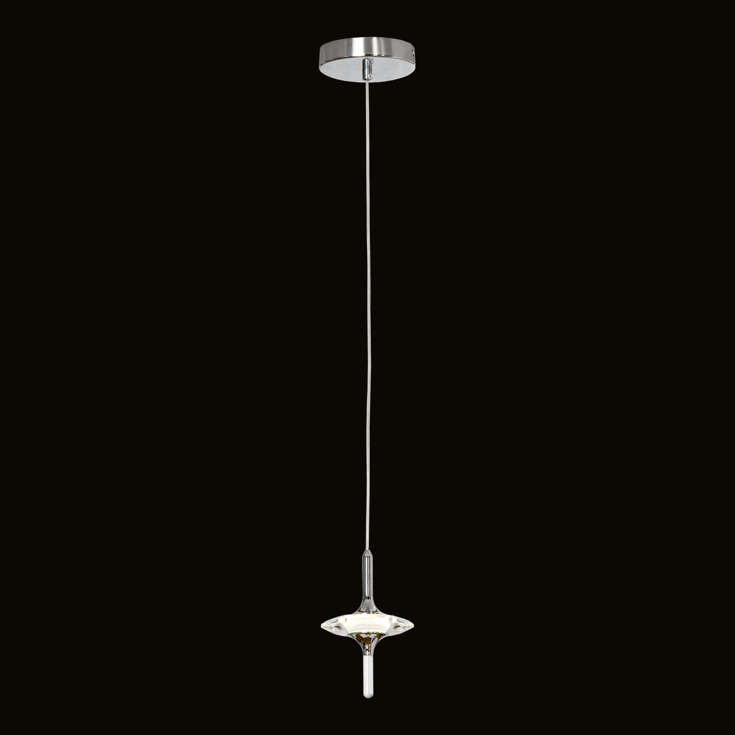 Подвесной светильник 10*30-160 см, 1*LED, 3W, 4000K, Lussole Littlerock LSP-7373, хром